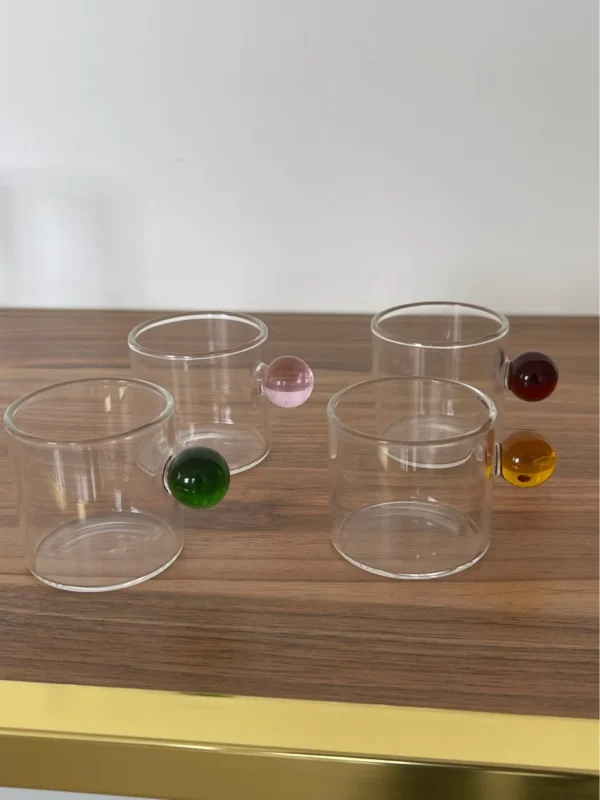 Xícaras Vidro Pequenas Café 110ml – Conjunto com 6 Peças Coloridas Resistente ao Calor - Imagem 16