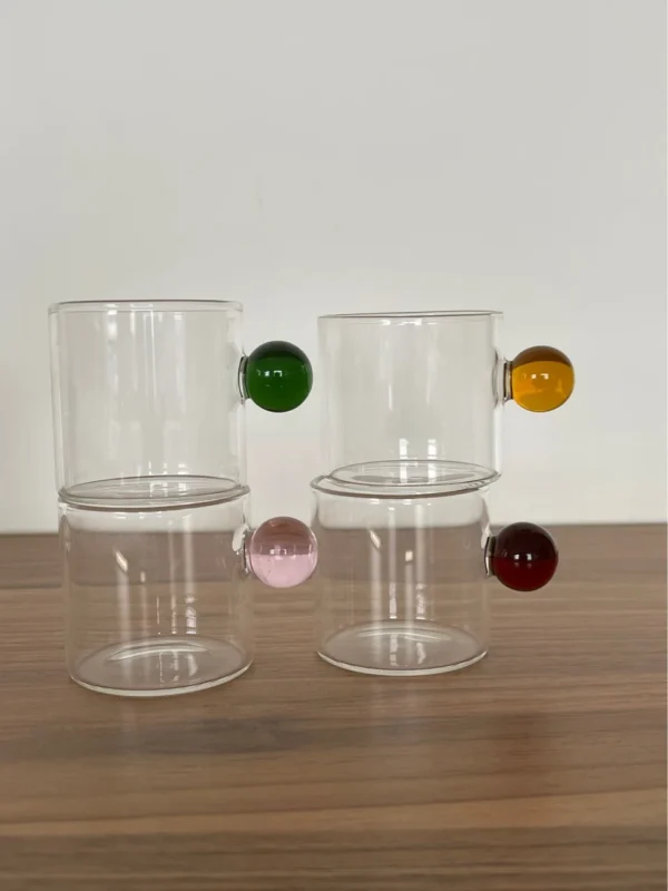 Xícaras Vidro Pequenas Café 110ml – Conjunto com 6 Peças Coloridas Resistente ao Calor - Imagem 14