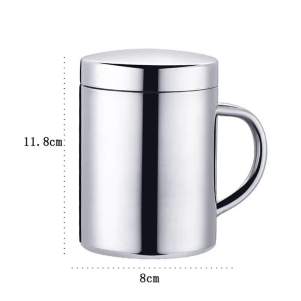 Caneca Inox Parede Dupla com Tampa – Térmica, 210ml a 400ml - Imagem 11