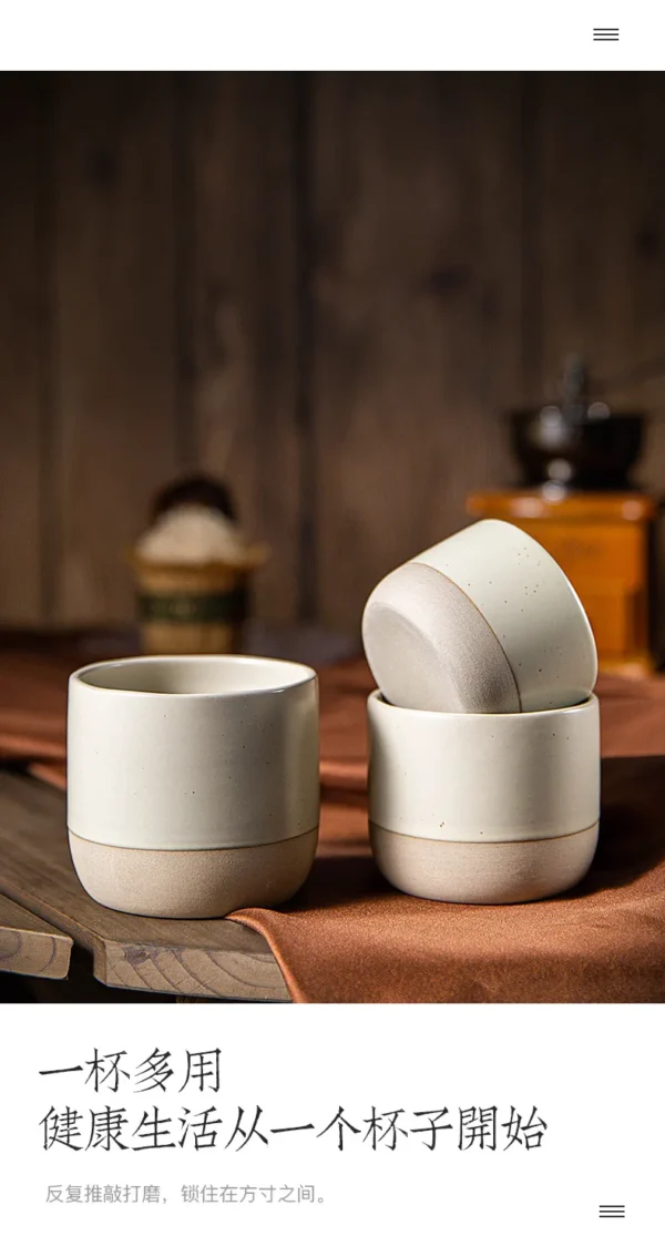 Caneca de Café Vintage Estilo Japonês – Cerâmica 100ml, 180ml ou 230ml - Imagem 11