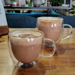 Caneca Vidro Parede Dupla 250ml – Borossilicato com Alça e Isolamento Térmico