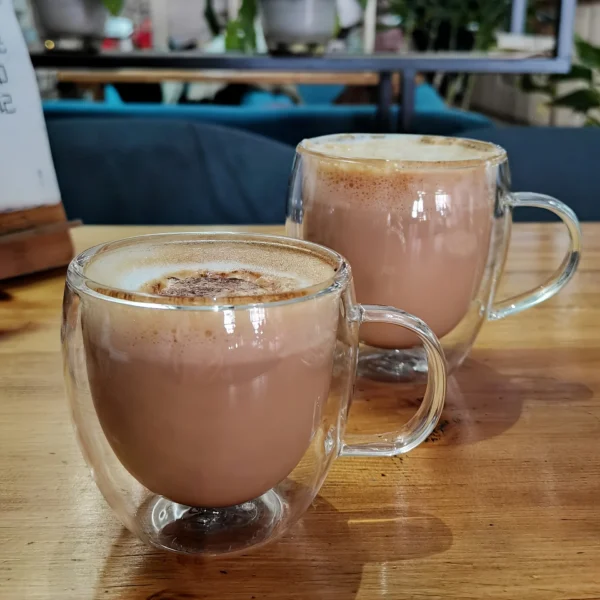 Caneca Vidro Parede Dupla 250ml – Borossilicato com Alça e Isolamento Térmico