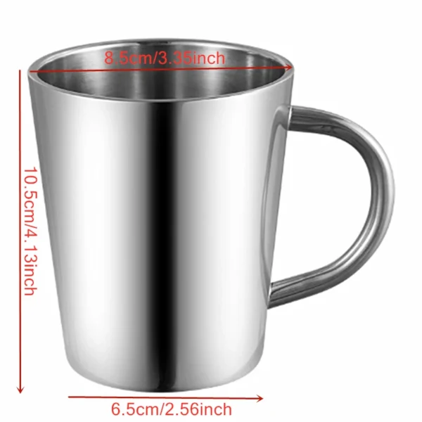 Caneca Inox Parede Dupla com Tampa – Térmica, 210ml a 400ml - Imagem 14