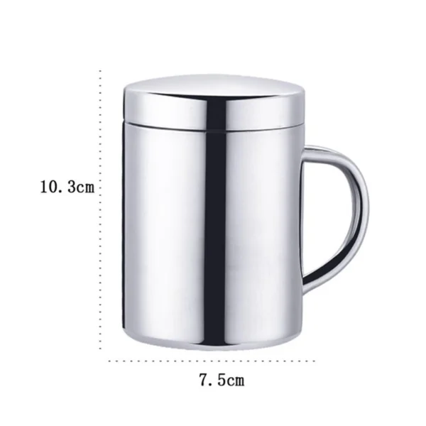 Caneca Inox Parede Dupla com Tampa – Térmica, 210ml a 400ml - Imagem 12
