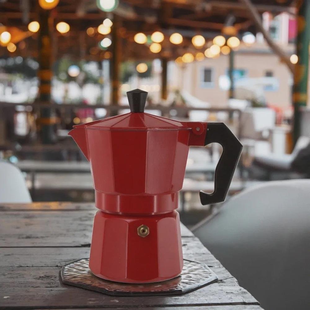 Cafeteira Italiana Vermelha - Imagem 2