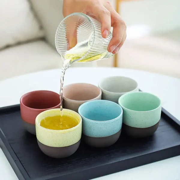 Xícara de cerâmica retrô japonesa 120ml DIVEDEER - Imagem 3