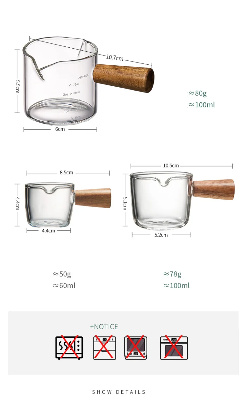 Jarra de Medição de Vidro e Cabo de Madeira GIANXI - Imagem 14