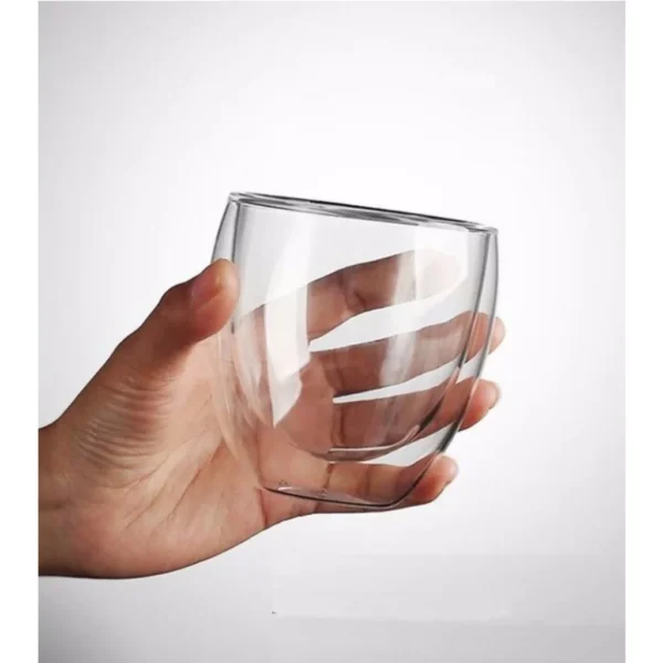 Copo duplo de vidro 250 ml para café chá de água - Imagem 4