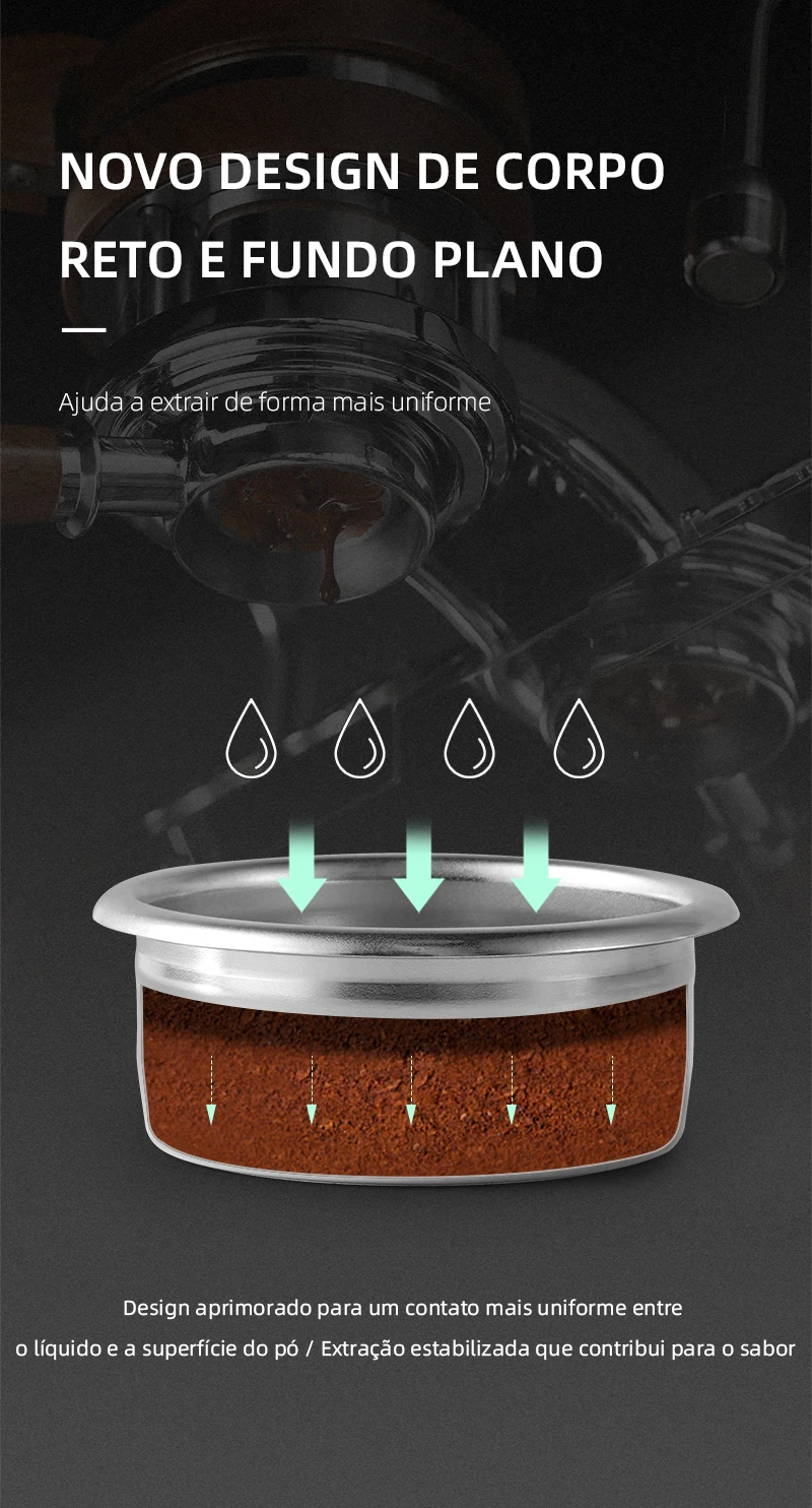 Cesta de filtro de café expresso MHW-3BOMBER 12/15/18/20/22g - Imagem 18