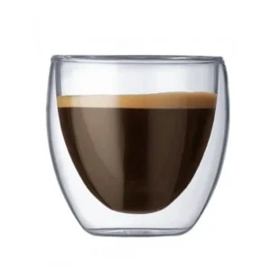 Copo duplo de vidro 250 ml para café chá de água