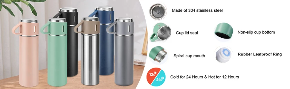 Garrafa térmica de café com isolamento a vácuo de aço inoxidável - Imagem 10