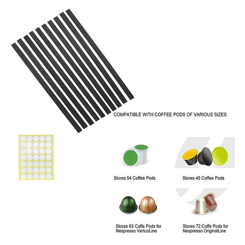 Rack de armazenamento auto-adesivo para cápsulas de café - Imagem 6