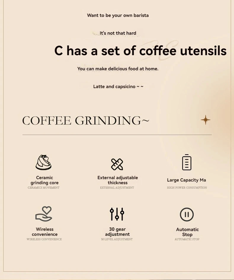 Moedor de café elétrico portátil 1000mah - Imagem 2