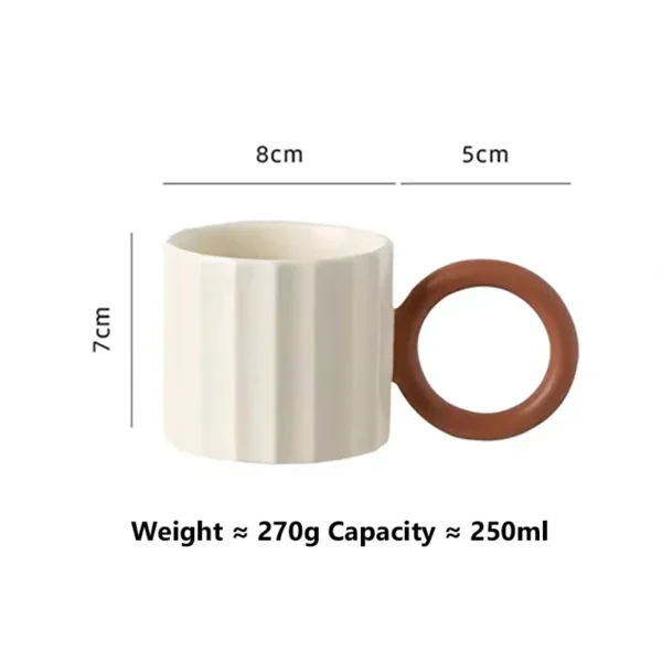 Caneca de Cerâmica Nórdica com Alça Redonda KEMORELA - Imagem 6