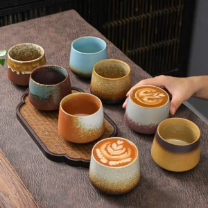Caneca de café retrô porcelana 200ml