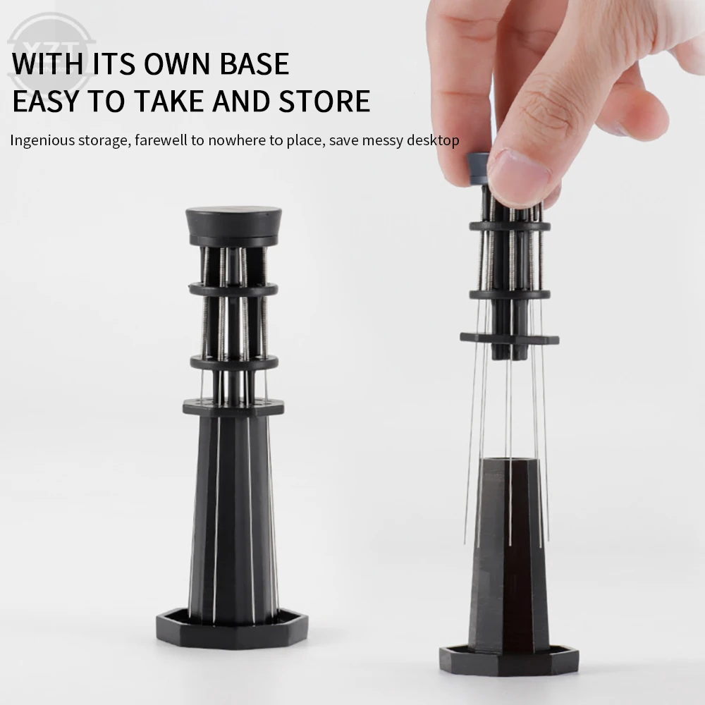 Agitador de pó de café expresso, agulhas de aço inoxidável, nivelador - Imagem 4