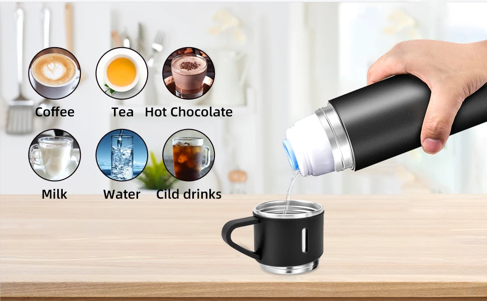 Garrafa térmica de café com isolamento a vácuo de aço inoxidável - Imagem 8