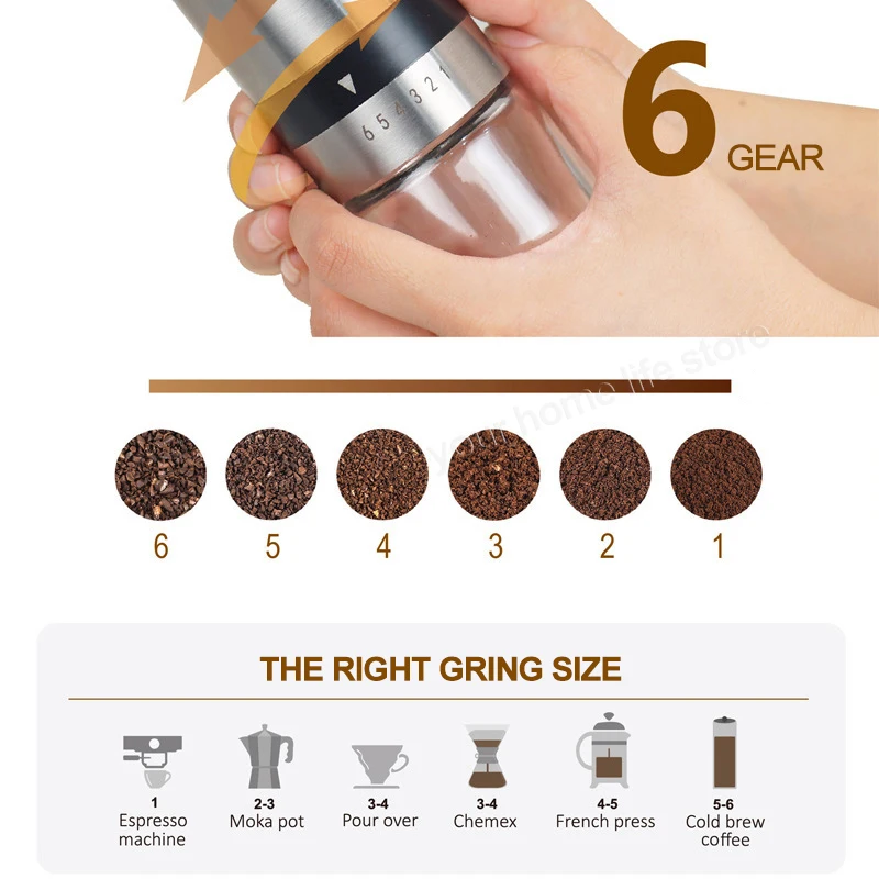 Moedor de Café Manual com Mecanismo de Cerâmica – PDQ - Imagem 3