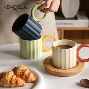 Caneca de Cerâmica Nórdica com Alça Redonda KEMORELA