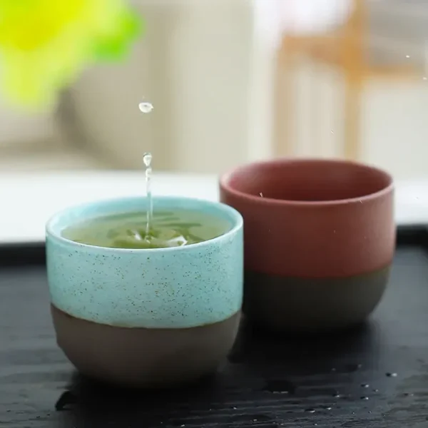 Xícara de cerâmica retrô japonesa 120ml DIVEDEER - Imagem 4