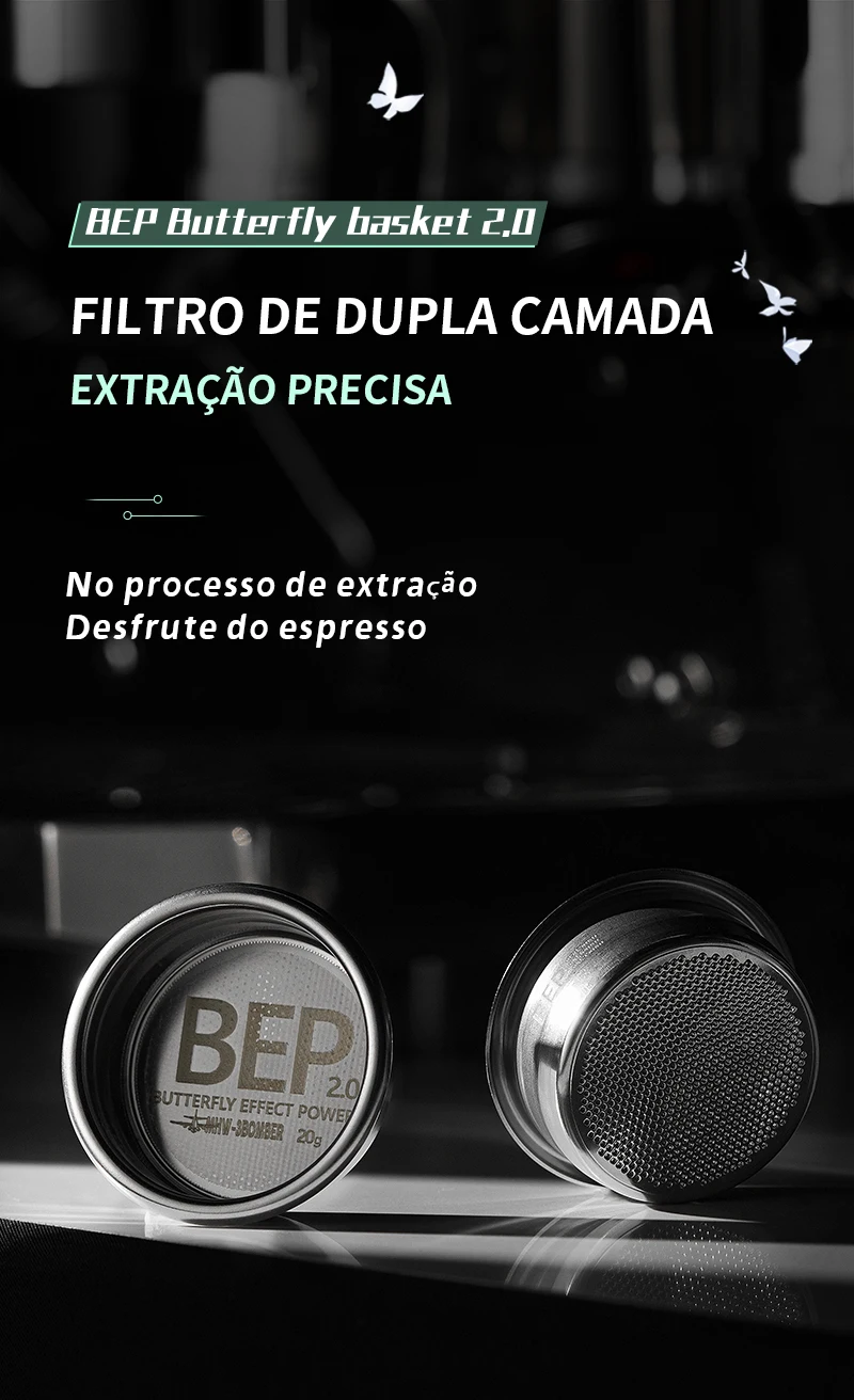 Cesta de filtro de café expresso MHW-3BOMBER 12/15/18/20/22g - Imagem 9