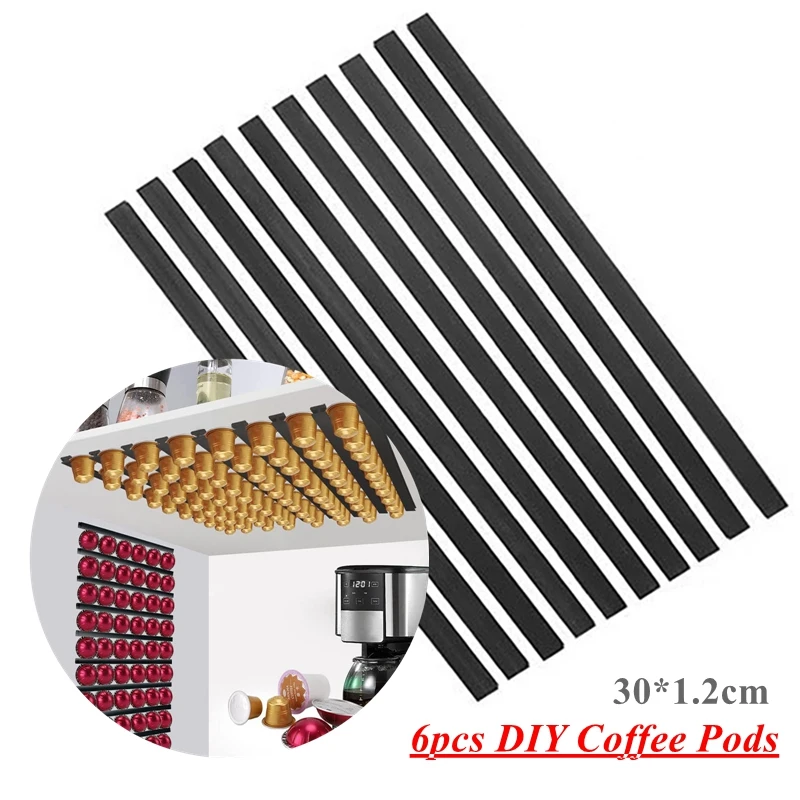 Rack de armazenamento auto-adesivo para cápsulas de café