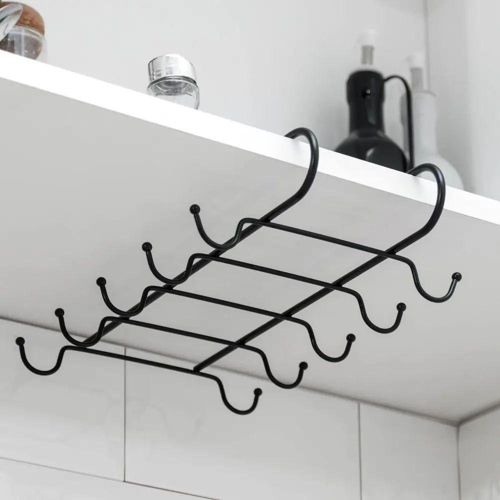 Suporte Xícaras Prateleira com 10 Ganchos